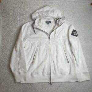 Vintage polo Ralph Lauren men's white nautical full zip patch jacket hooded‎ xl